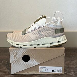 On Running Tan and Olive Sneakers with Cloud Cushioning